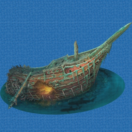 Mosaik motiv - Treasure ship