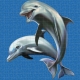 Mosaik motiv - Happy dolphins