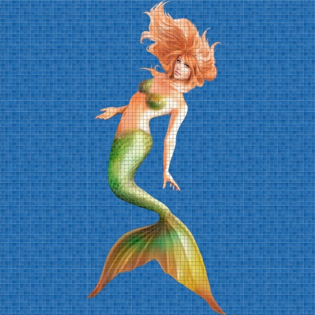 Mosaik motiv - Mermaid