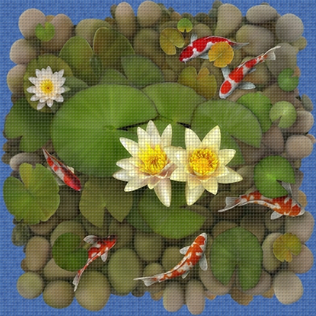 Mosaik motiv - Koi fish