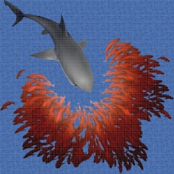 Mosaik motiv - Shark