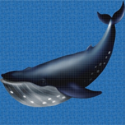 Mosaik motiv - Whale