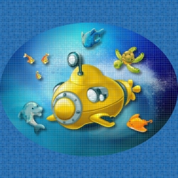 Mosaik motiv - Yellow submarine